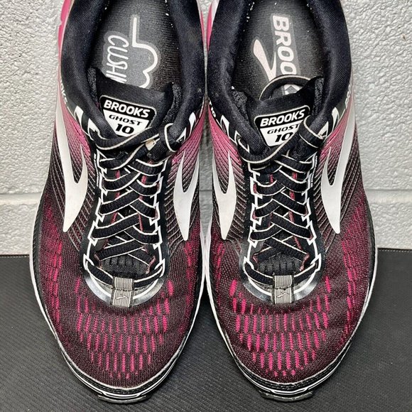 Brooks Shoes - Brooks Ghost 10 - Women's Running Shoes Sneakers Size 6.5 - Black Pink